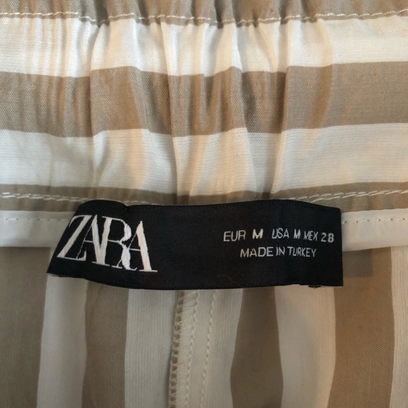 Zara Lightweight Cinched Waist Paperbag Pants - Picture 3 of 8